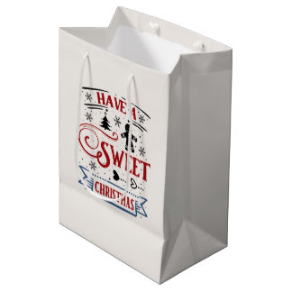 Mediana Tenga una dulce Navidad Bolsa de regalo festiva