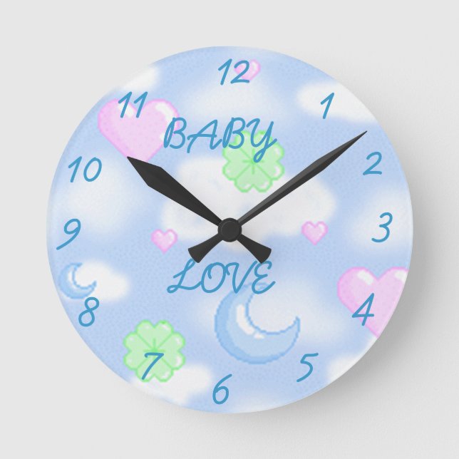 MEDIANO COLECCIÓN DE AMOR DE BEBÉ RELOJ REDONDO (Anverso)
