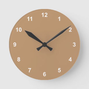 Mediano Color de tendencia - Reloj redondo beige cálido co