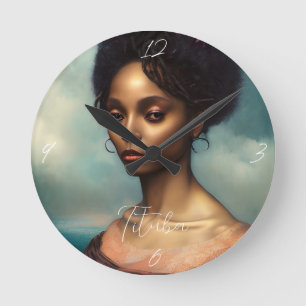 Mediano Elegante Mujer Hermosa Reloj redondo