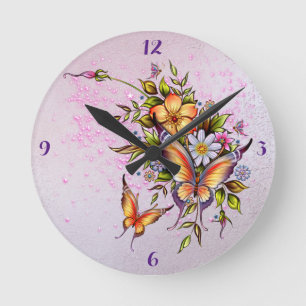 Mediano *Mariposas - Reloj redondo (medio)