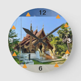 Mediano Murugi Hogar Decor Temple 8" Redondo Reloj de par