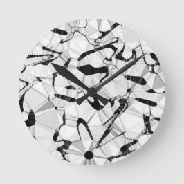 Mediano Negro y blanco en movimiento reloj redondo