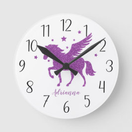 Mediano Personaliza tu propio reloj redondo morado de unic