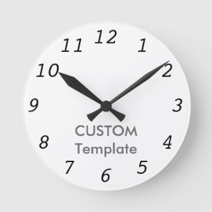 Mediano Personalizado 8" MENSAJERO REDONDO del reloj de