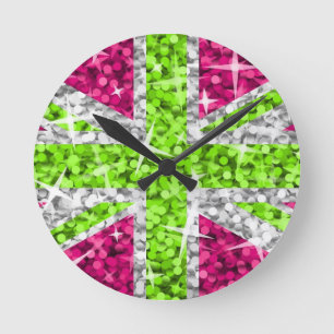 Mediano Reloj BRITÁNICO de la cal del Glitz redondo
