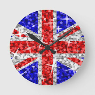 Mediano Reloj BRITÁNICO del Glitz redondo
