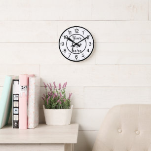 Mediano Reloj de pared, redondo de acrílico de 8"