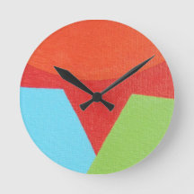 Reloj redondo abstracto de color a lo largo del ti