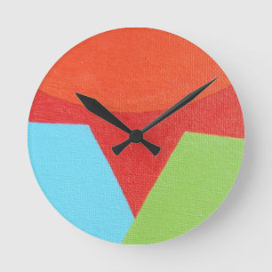 Mediano Reloj redondo abstracto de color a lo largo del ti