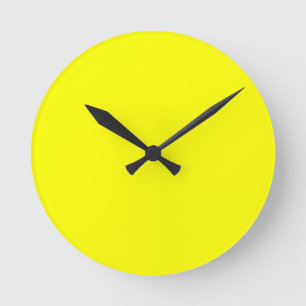 Mediano Reloj redondo amarillo