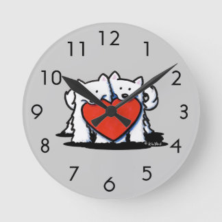 Mediano Reloj redondo con esquimal americano