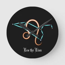 Mediano Reloj redondo constelación zodiacal Leo