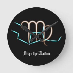 Mediano Reloj redondo constelación zodiacal Virgo