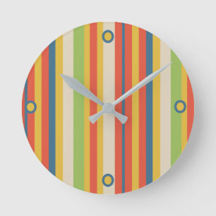 Mediano Reloj redondo de circo para niños lindos