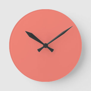 Mediano Reloj redondo de color de moda - Coral Sunset