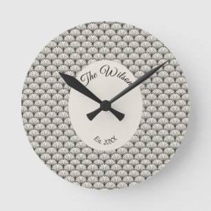Mediano Reloj redondo de estilo Art Déco de mediados de si