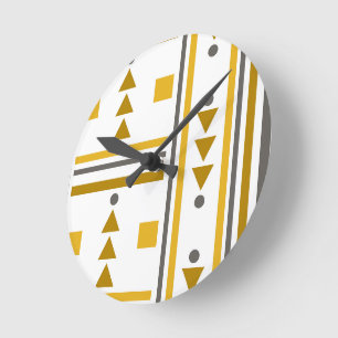 Mediano Reloj redondo de estilo geométrico moderno
