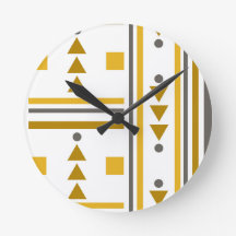 Reloj redondo de estilo geométrico moderno