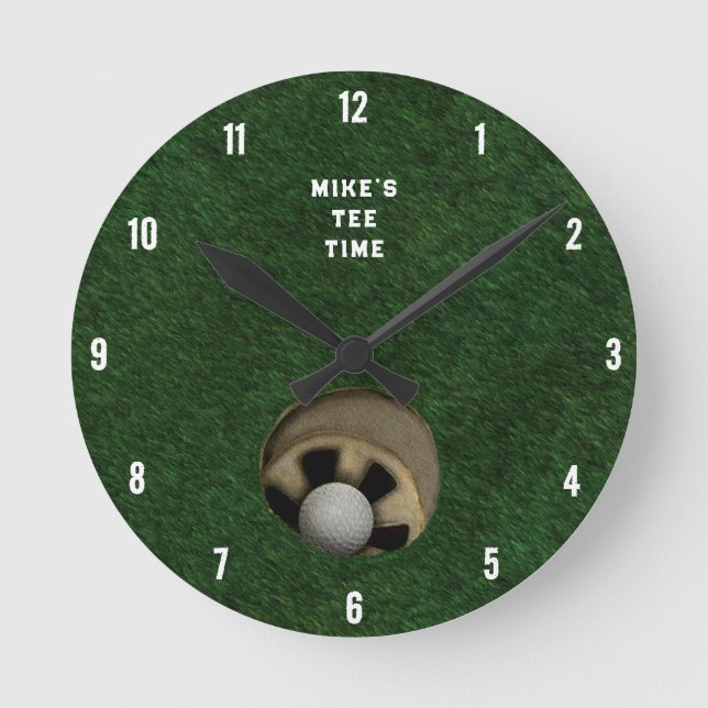 Mediano Reloj redondo de golf creativo (Anverso)