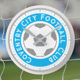 Mediano Reloj redondo de hincha o hincha de fútbol