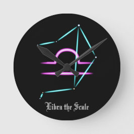 Mediano Reloj redondo de la libra de la constelación zodia