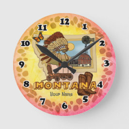 Mediano reloj redondo de Montana