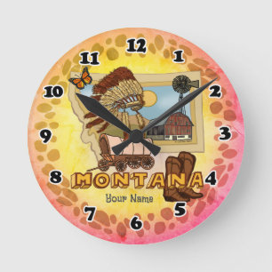 Mediano reloj redondo de Montana