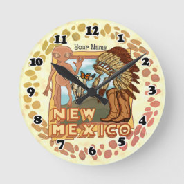 Mediano reloj redondo de Nuevo México