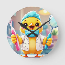 Mediano Reloj redondo de pollita dentista