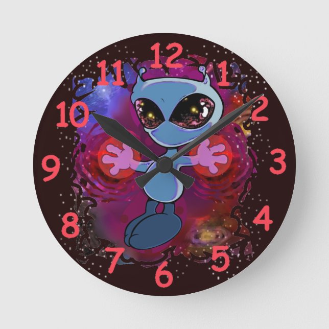 Mediano Reloj redondo de Qwiby (Anverso)