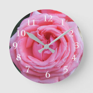 Mediano Reloj redondo de Rosa radiante