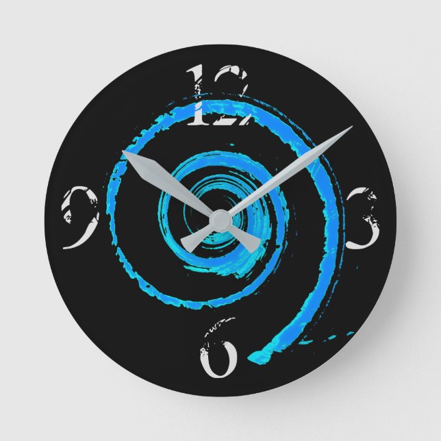 Mediano Reloj redondo de toros coloridos (Anverso)