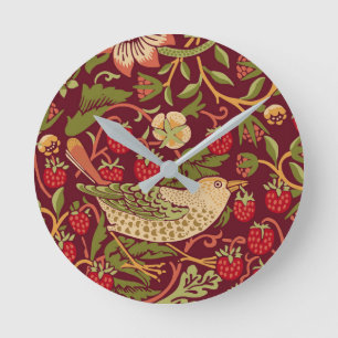 Mediano Reloj redondo de William Morris Strawberry Thief