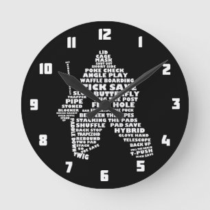 Mediano Reloj redondo del arte del texto del portero del