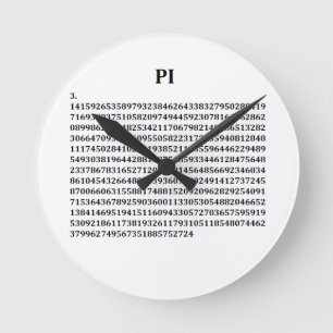 Mediano Reloj redondo del pi