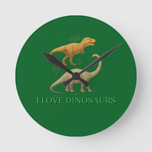 Mediano Reloj Redondo - Me Encantan los Dinosaurios