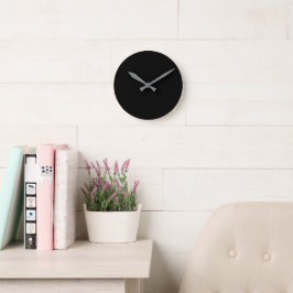 Mediano Reloj redondo negro sólido diseñado para la marca