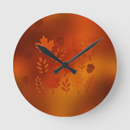 Mediano Reloj redondo otoño
