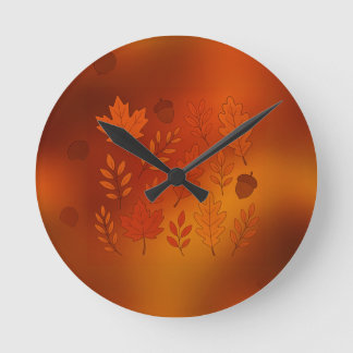 Mediano Reloj redondo otoño