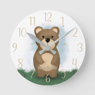 Mediano Reloj redondo personalizado neutro en cuanto al gé