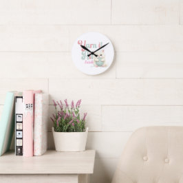 Mediano Reloj redondo personalizado Yarn it All