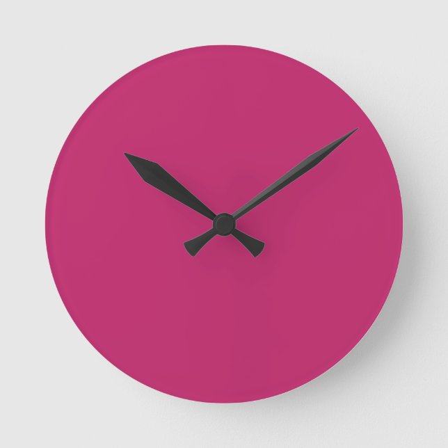 Mediano Reloj redondo rosa quemado (Anverso)