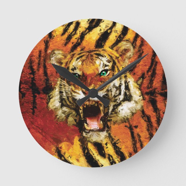 Mediano Reloj redondo Set Me Free Tiger (Anverso)