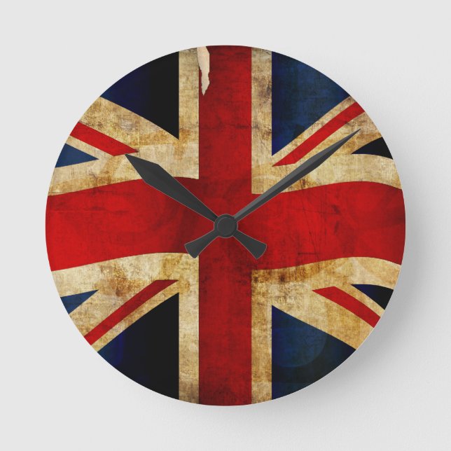 Mediano Reloj redondo Union Jack (Anverso)