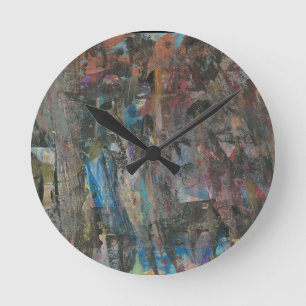 Mediano Resumen de Halloween Scary Zombie Reloj redondo