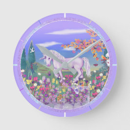 Mediano Un reloj redondo de paraíso morado