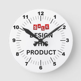 Mediano VENTA! Reloj de pared, 8" Acrílico redondo