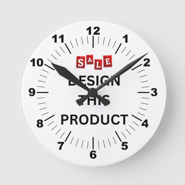 Mediano VENTA! Reloj de pared, 8" Acrílico redondo (Anverso)