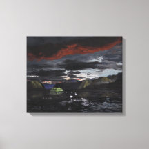 Medianoche en el río Yukón: lienzo de tamaño están